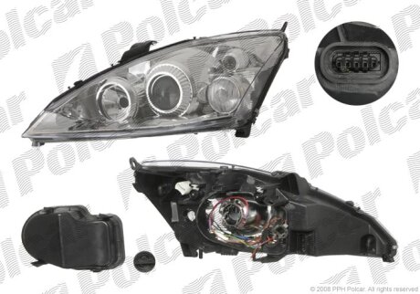 Фара основна, FORD FOCUS, 98- Polcar 3201098E