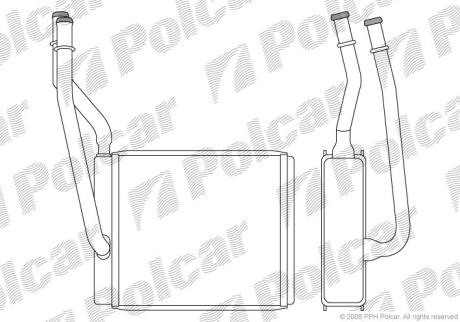 Радiатор пiчки Ford Focus/Ford Transit Connect /Focus 1.8TDCI 01-04 Polcar 3201N81