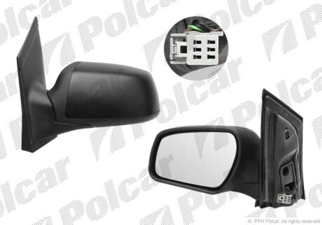 Дзеркало зовнішнє правий, FOCUS II, 05- Polcar 3202524M