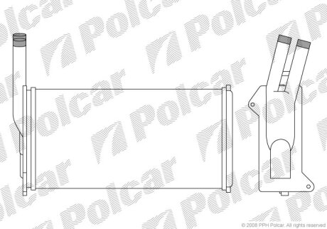 Радіатор обігріву, ESCORT/ORION 80-86 Polcar 3203N81
