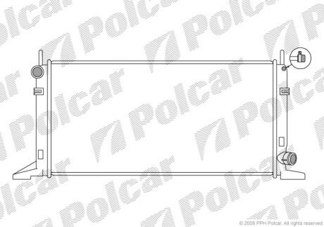 Радіатор охолодження двигуна Ford Escort 1.4/1.6 86-90 Polcar 3204084