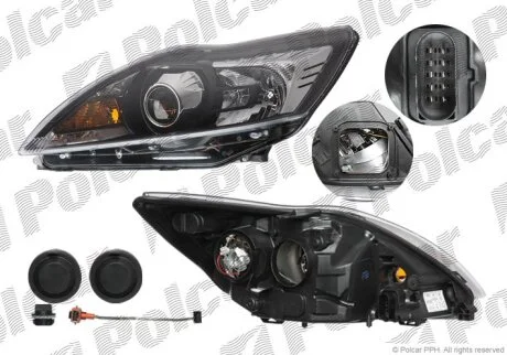 Фара основна, FOCUS II, 01.08- Polcar 3205095E