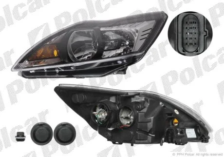 Фара основна, FOCUS II, 01.08- Polcar 3205102E