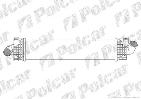 Радiатор iнтеркулера Focus C-Max, Focus, Kuga, Mondeo, S-Max 1.6D-2.5 10.03- Polcar 3205J81