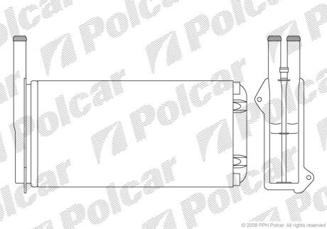 Радіатор пічки Ford Escort/Orion/Sierra 90- Polcar 3206N81