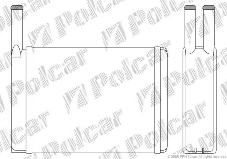 Радіатор обігріву, FIESTA 83-89 Polcar 3208N81