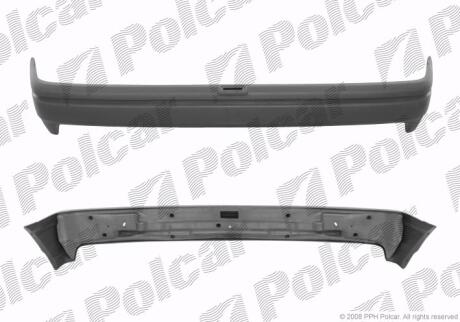 Бампер задній FORD FIESTA 89- Polcar 320996