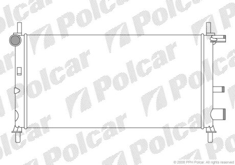 Радіатор охолодження FIESTA 95-02 Polcar 321008A6