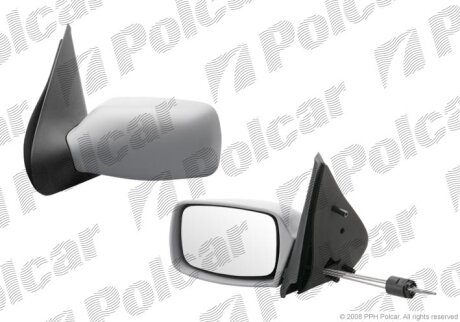 Дзеркало зовнішнє правий, FORD FIESTA 10.99- Polcar 3211521M