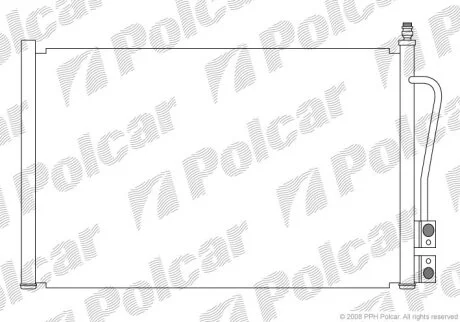 Радіатор кондиціонера, FORD FIESTA, 02- Polcar 3212K8C1S