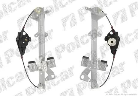 Склопідйомник електричний без електромотора FORD FIESTA, 02- Polcar 3212PSG3