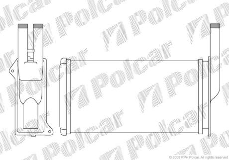 Радiатор пiчки Ford Scorpio I,II, Sierra 82- Polcar 3214N81