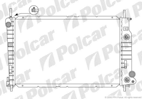 Радіатор охолодження, MONDEO I (GBP), 02.9 Polcar 3217084