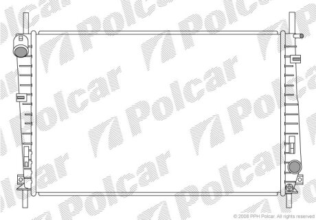 Радіатор охолодження, MONDEO III sedan (B4 Polcar 3218082