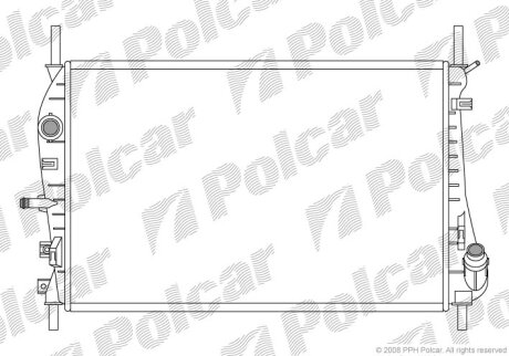 Радіатор охолодження MONDEO III sedan (B4 Polcar 3218085