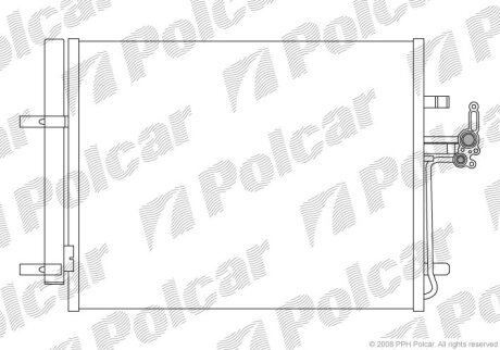 Радіатор кондиціонера, Ford Mondeo IV, 07- Polcar 3219K81K