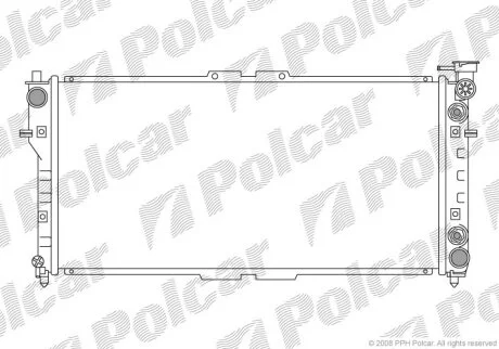 Радіатор охолодження, PROBE, 92-97 Polcar 3225082