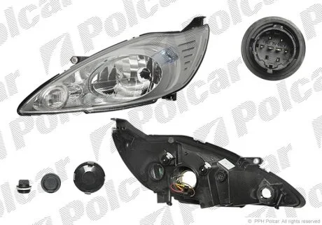 Фара основна, KA (RU8), 10.08- Polcar 323309E