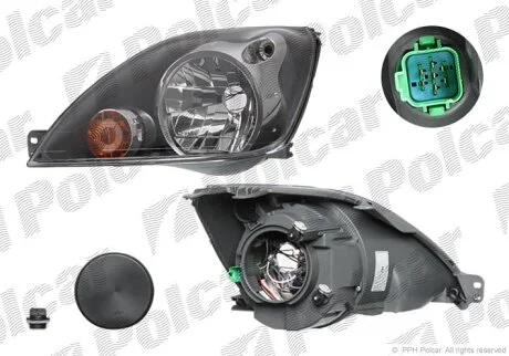 Фара основна, FIESTA 05-09.08 Polcar 3237091E