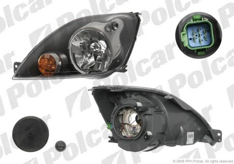 0301224306, 1415694, 20-0847-05-2, 431-1172R-EM, LPL581 ФАРА R Н4 С ЭЛ. КОР. Polcar 323710E