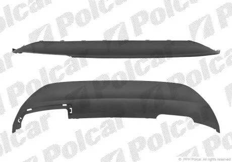 Спойлер бампера заднього Ford FIESTA, 2008- Polcar 323899