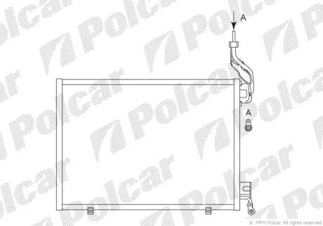 Радіатор кондиціонера, FORD FIESTA, 08- Polcar 3238K82X