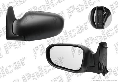 Дзеркало зовнішнє правий, FORD GALAXY, 95- Polcar 3241524M
