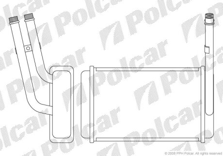 Радіатор обігріву TRANSIT 83-86 Polcar 3244N82