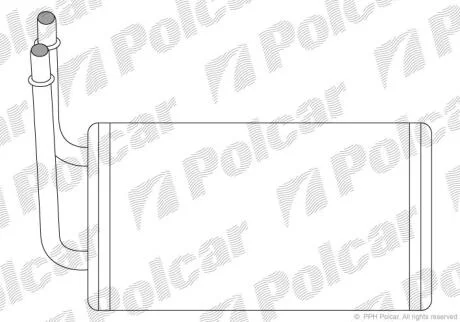 Радіатор пічки Ford Tranzit 94- без кондиціон. Polcar 3246N81