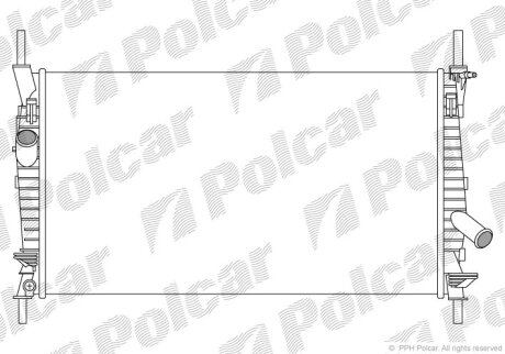 Радіатор охолодження, TRANSIT Furgon (FA_ Polcar 3247084K