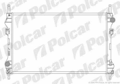 Радіатор охолодження (-AC) Ford Transit 2,4TDCi 00-06 Polcar 324708A1