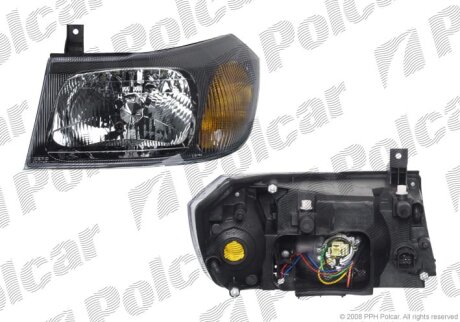 Фара основна, FORD TRANSIT, 01- Polcar 3247105E