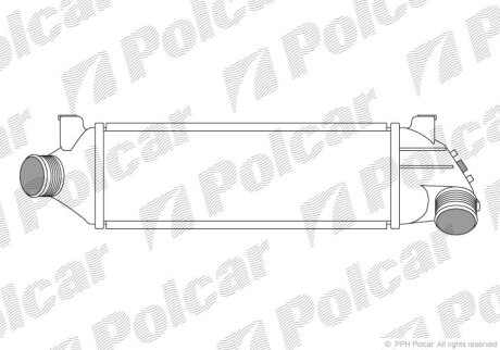 Радіатор повітря (інтеркулери) TRANSIT 00-06 Polcar 3247J82