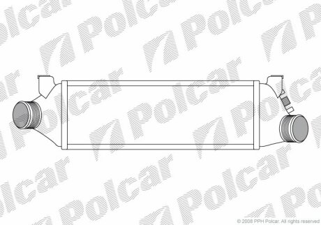 Радіатор повітря (інтеркулери) TRANSIT 00-06 Polcar 3247J83