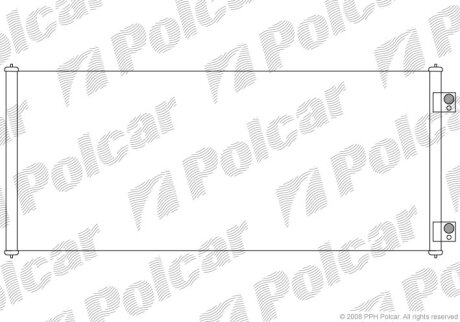 Радіатор кондиціонера, FORD TRANSIT, 00- Polcar 3247K81K