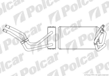 Радіатор пічки FORD TRANSIT 2.0D-2.4D 01.00-05.06 Polcar 3247N82