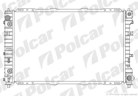 Радіатор охолодження, MAVERICK/ESCAPE 01- Polcar 3251081