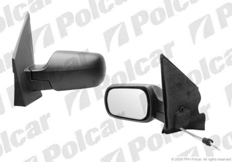 Дзеркало зовнішнє лівий, FORD FUSION 02- Polcar 3257511M