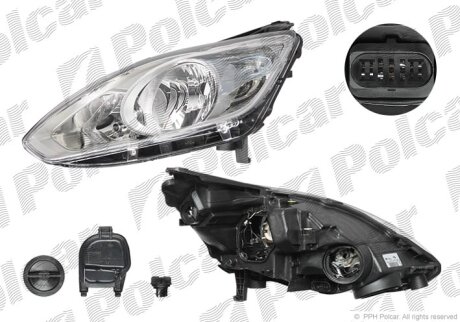 Фара основна C-MAX, 11.10- Polcar 32M109V