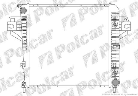 Радіатор охолодження, CHEROKEE (KJ), 03.01 Polcar 3410081