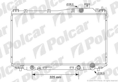 Радіатор основний Honda Civic 1.4/1.6/1.7 12.00-12.05 Polcar 3825082