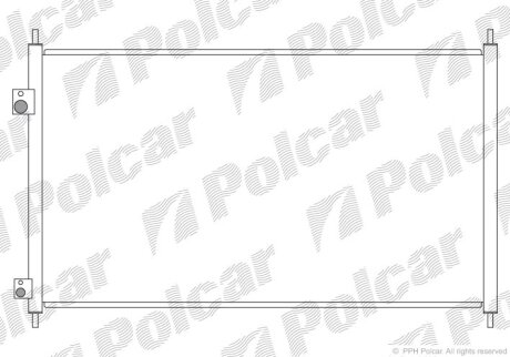 Радіатор кондиціонера, HONDA CIVIC, 05- Polcar 3825K81K