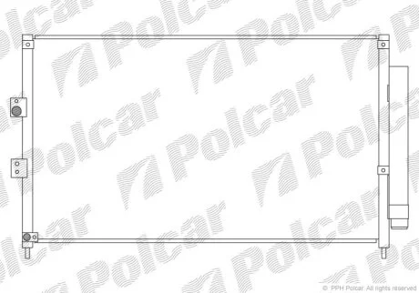 Радіатор кондиціонера, HONDA CIVIC, 05- Polcar 3828K82K