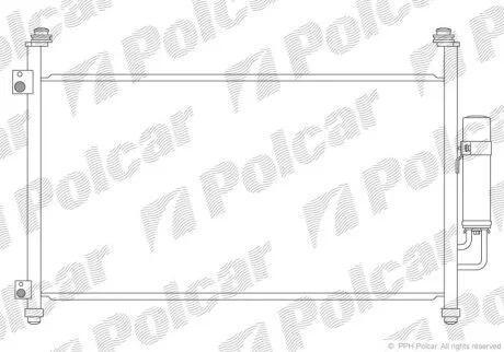Радіатор кондиціонера, HONDA CIVIC 05- Polcar 3828K83K