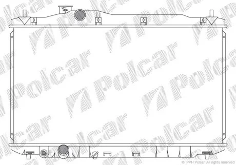 Радіатор охолодження, CIVIC VIII sedan (FD Polcar 3829084K