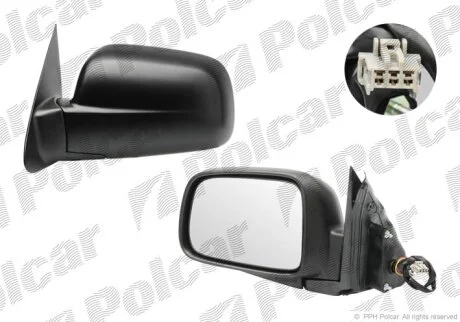 Дзеркало зовнішнє лівий, HONDA CRV, 02- Polcar 3876512M