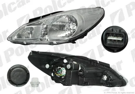 20-11784-05-2, 221-1145L-EM, 92101-0X020 ФАРА L Н4 ПОД ЭЛ. КОР. Polcar 400309E