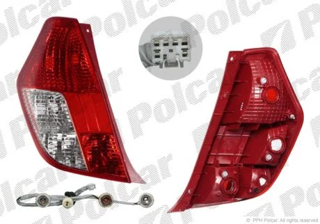 Ліхтар задній, I10, 04.08- Polcar 400388E