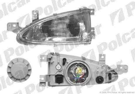 221-1117L-EM, 92103-29061, 92105-22265 ФАРА L Н4 ПОД ЭЛ. КОР. Polcar 4005093E