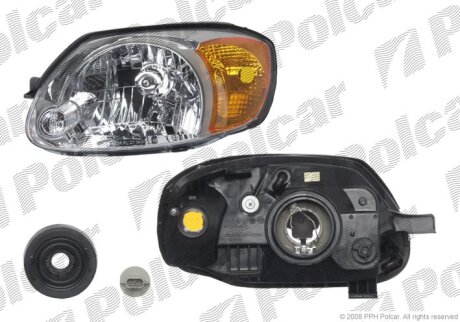 221-1130L-EMY, 92101-25510, 92110-25530 ФАРА L Н4 ПОД ЭЛ. КОР. Polcar 4008092E